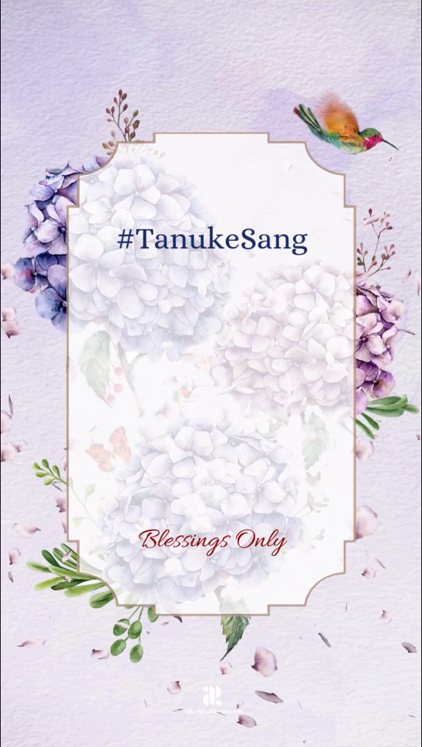 Wedding Invitation: Hydrangea's & Humming birds (Canva Template)