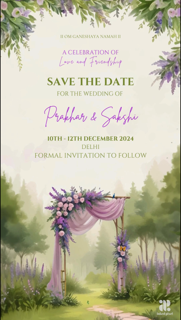A Whirl of Lavender & Love: Save the Date (Canva Template)