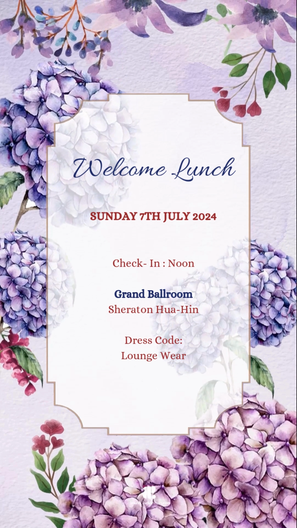 Wedding Invitation: Hydrangea's & Humming birds (Canva Template)