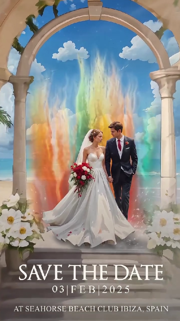 Where paradise meets, love thrives: Save The Date
