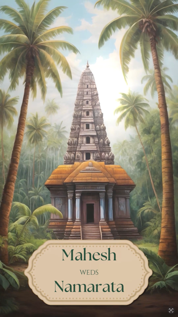 Graceful Beginnings: A South Indian Invitation (Canva Template)