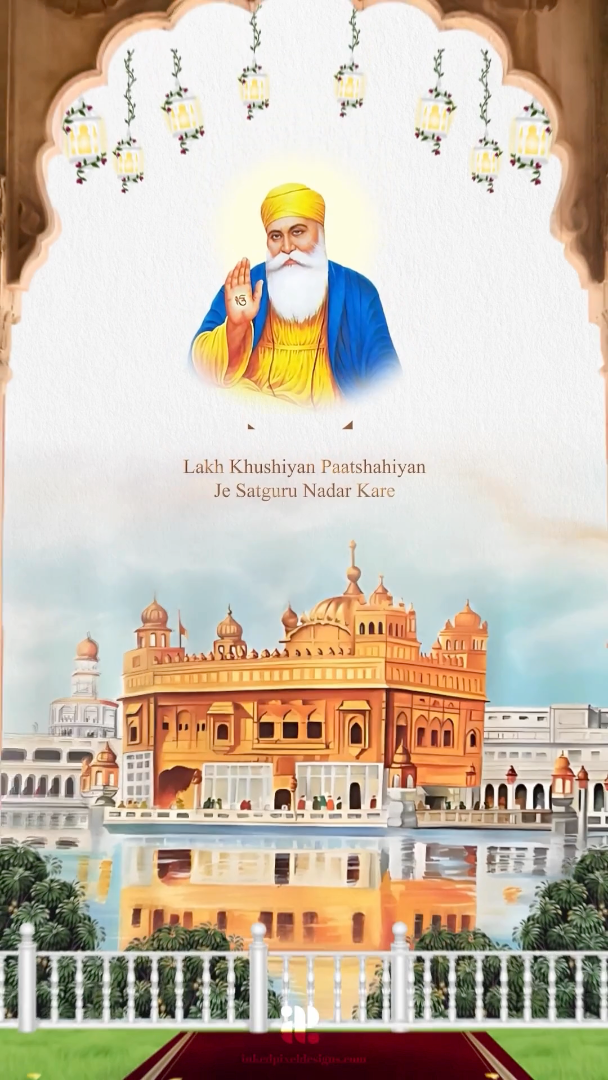 Embrace Royalty: A Punjabi Wedding Invitation (Canva Template)