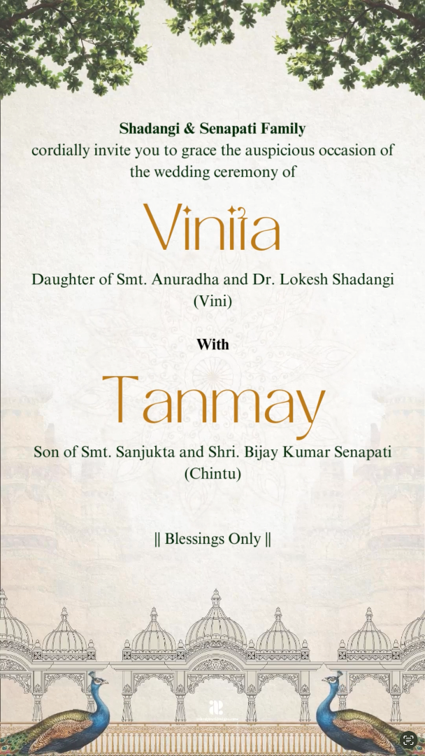 Seaside Serenity: Our Beach Wedding Invite (Canva Template)