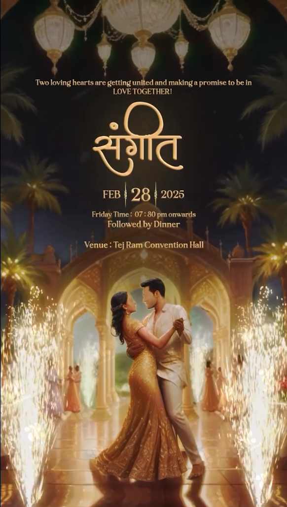 Radha Krishna's Eternal Love: Wedding Invitation