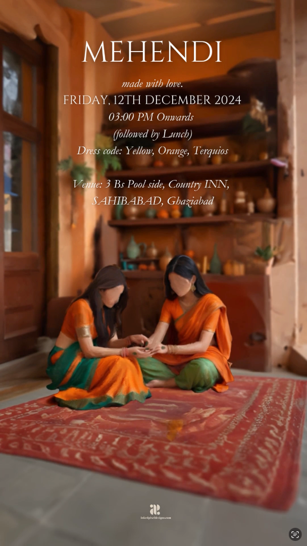 Banaras Wedding Invitation (Canva Template)