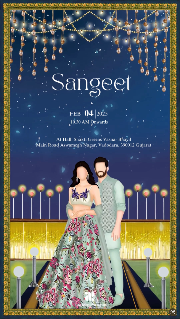 Eternal Traditions: South Indian Wedding Invitation (Canva Template)