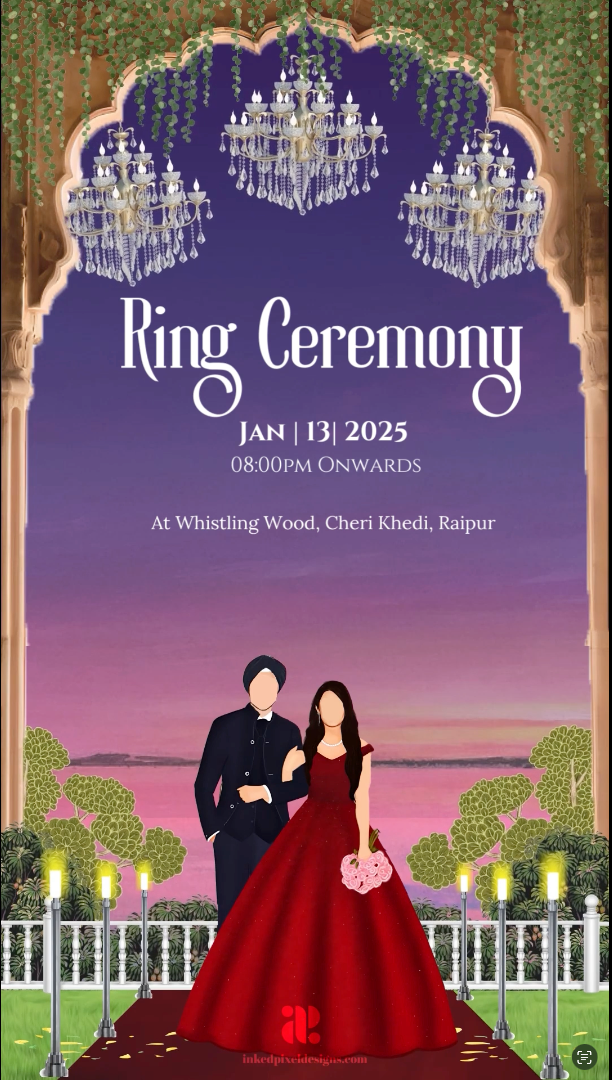 Embrace Royalty: A Punjabi Wedding Invitation (Canva Template)