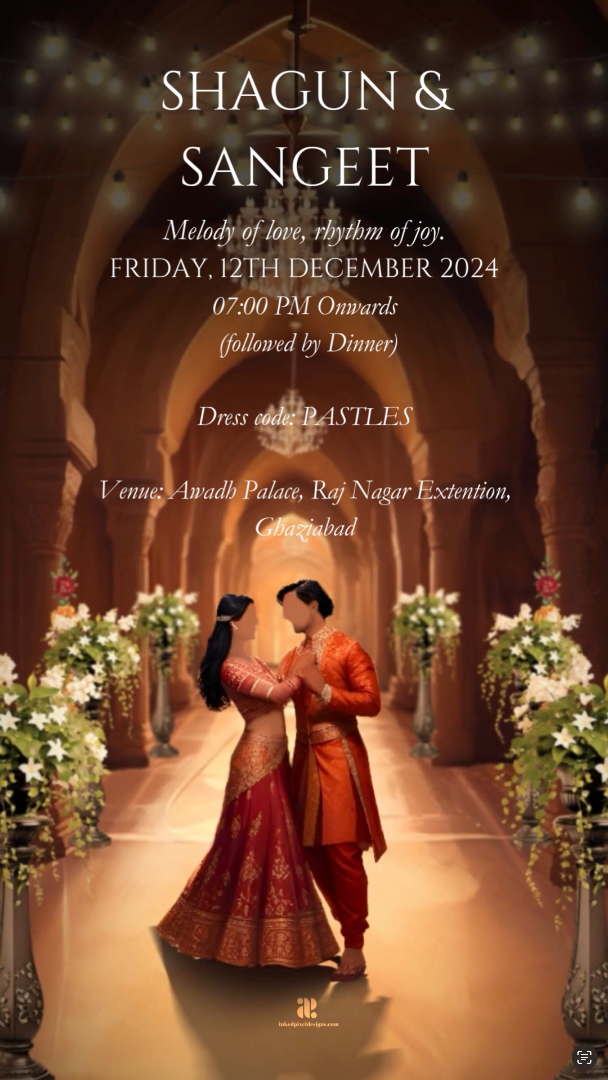 Banaras Wedding Invitation (Canva Template)