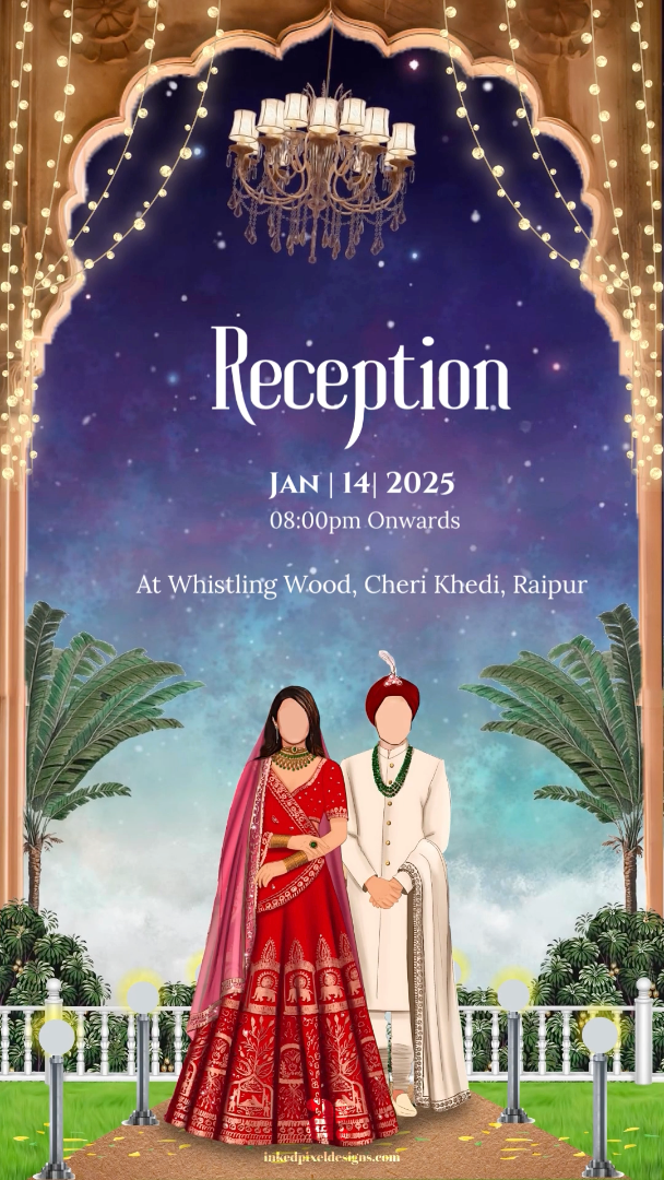Embrace Royalty: A Punjabi Wedding Invitation (Canva Template)
