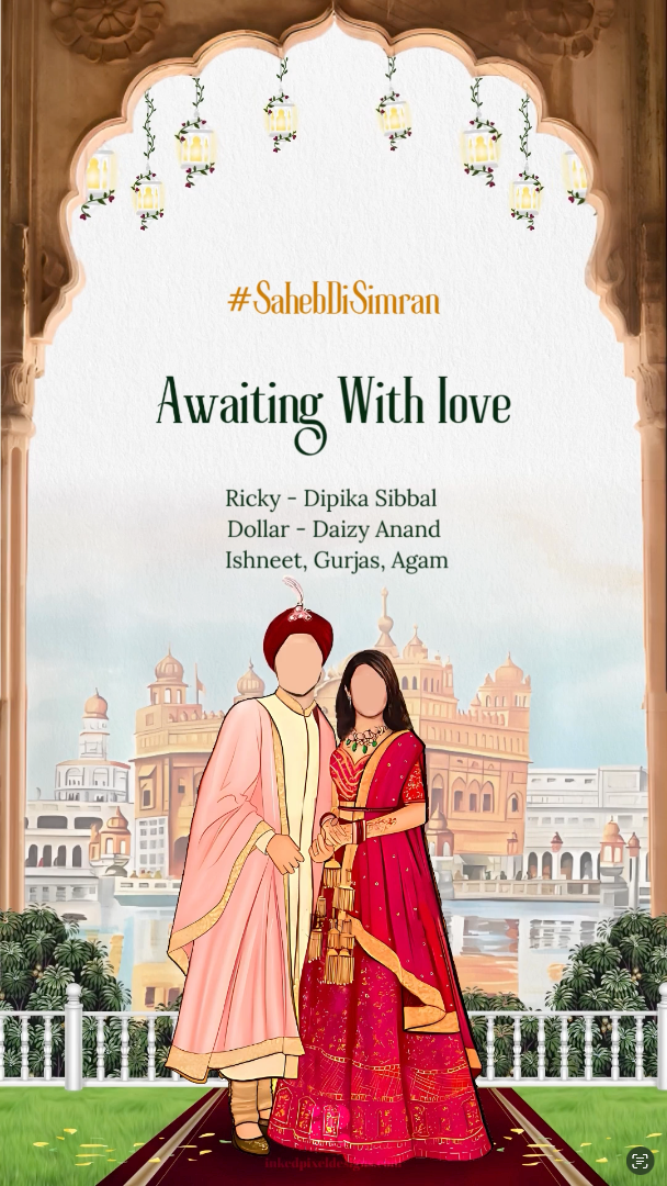Embrace Royalty: A Punjabi Wedding Invitation (Canva Template)
