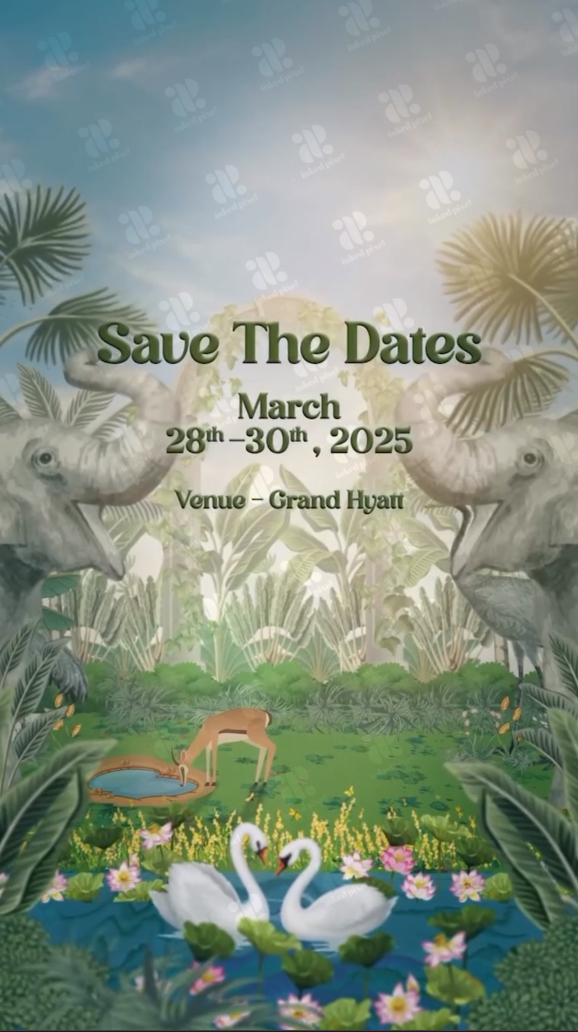 Jungle themed: Save the date
