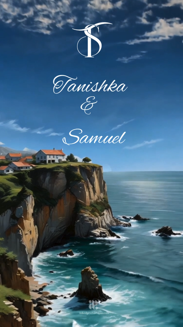 Where paradise meets, love thrives: Save The Date (Canva Template)