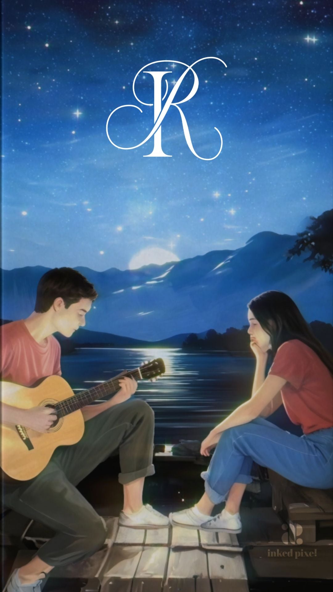 Starlit Beginnings: A Love Story Forever (Canva Template)