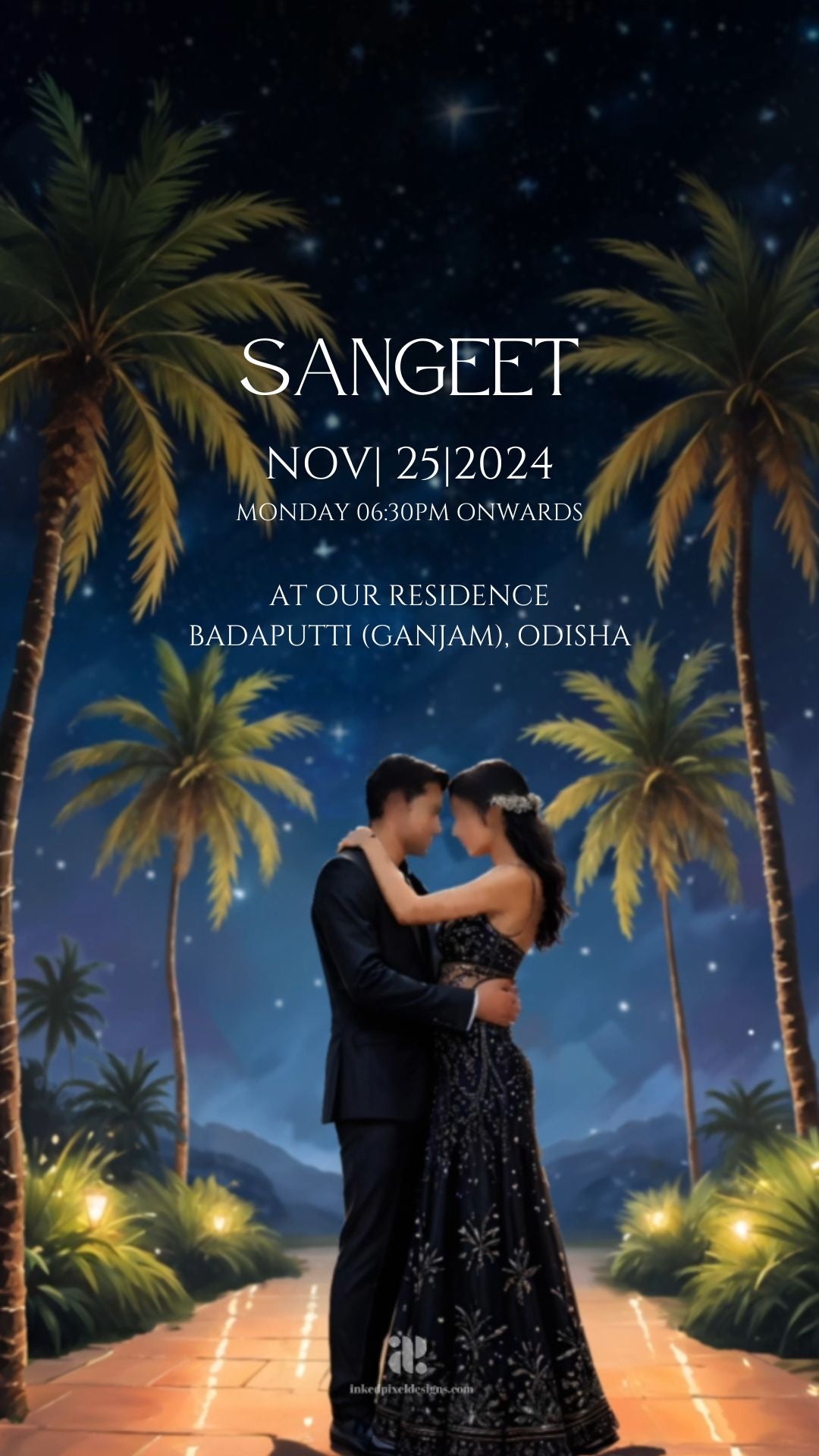 A Union of Two Cultures: Wedding invitation (Canva Template)
