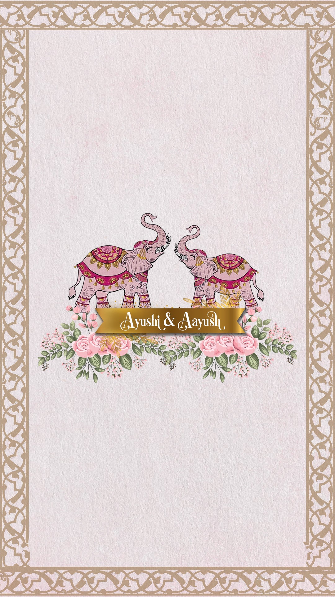 Elephant cover: Wedding Invitation