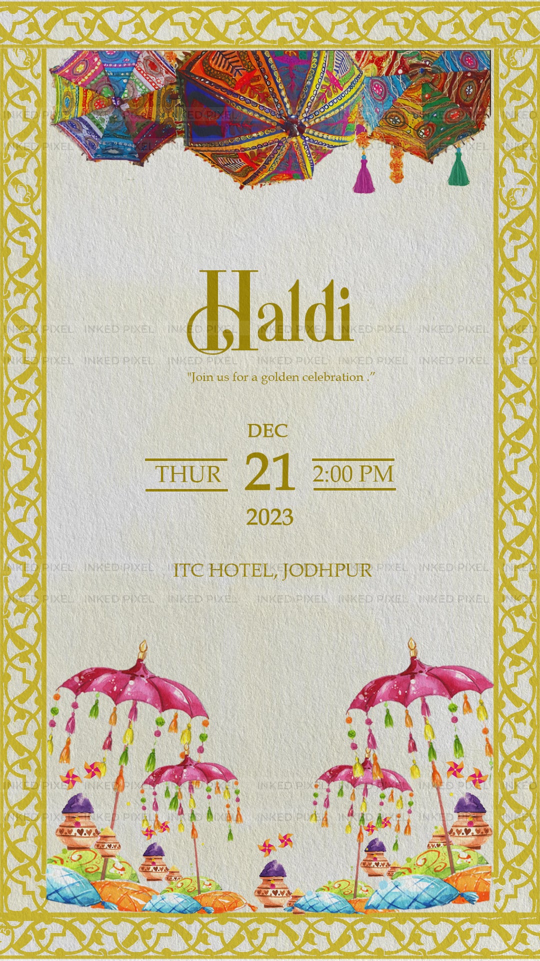 Elephant cover: Wedding Invitation
