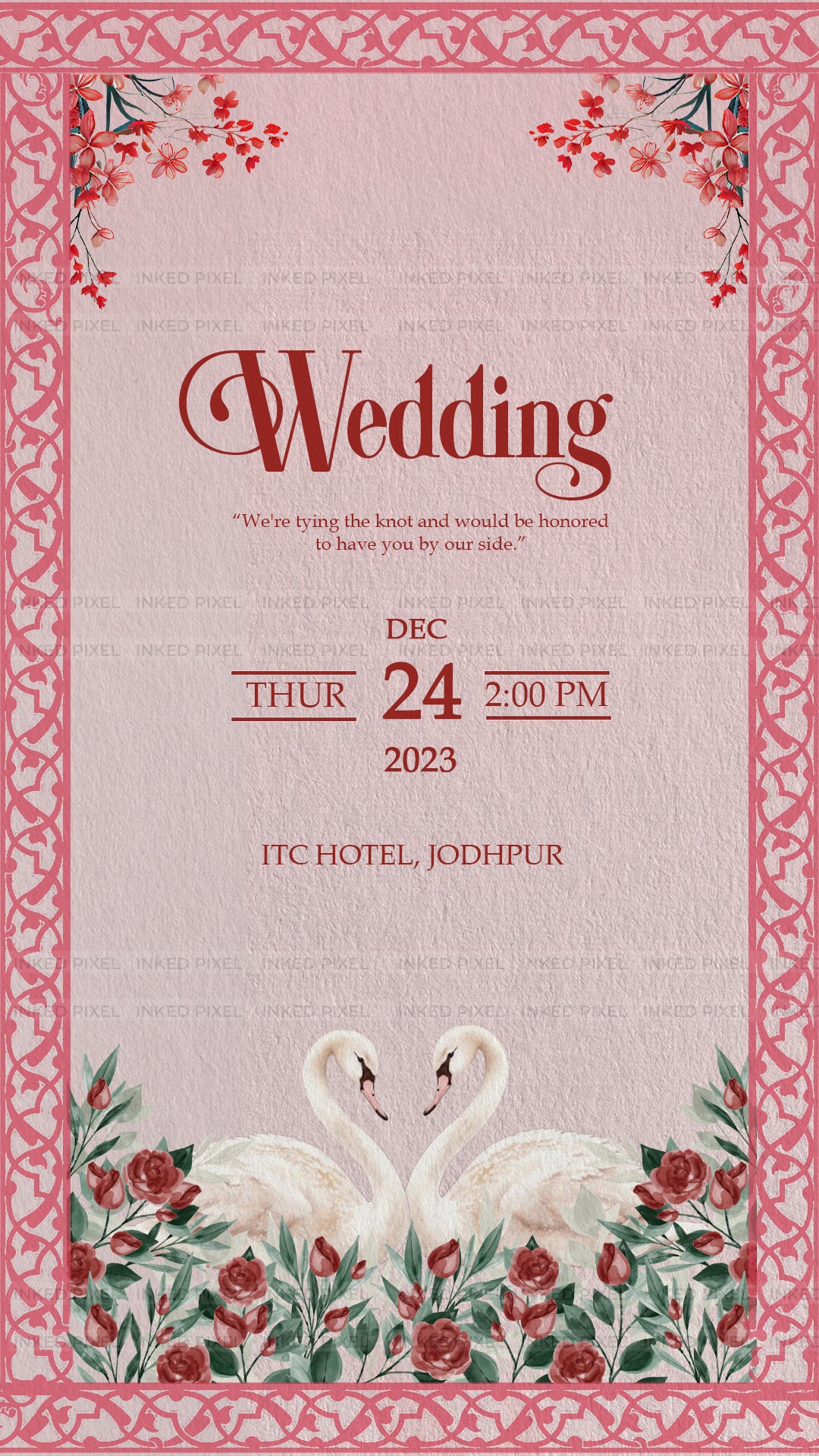 Elephant cover: Wedding Invitation