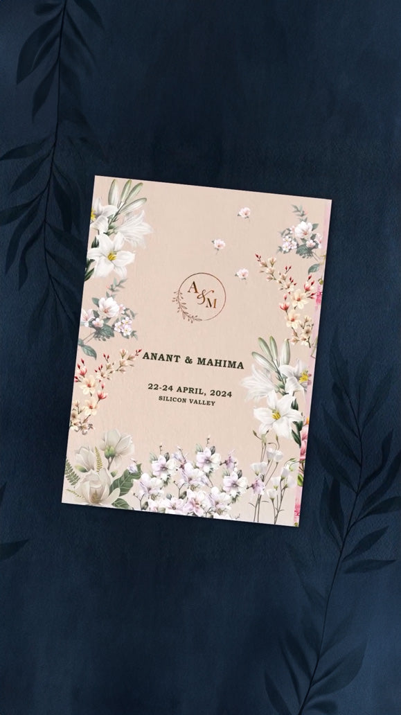 Butterfly Blossoms: A Floral Wedding Invitation