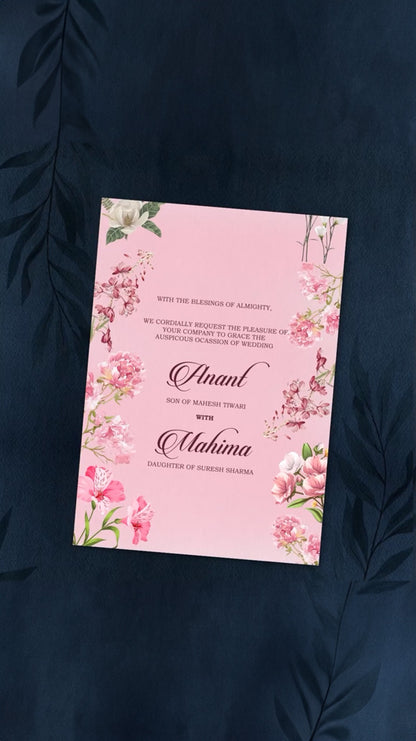 Butterfly Blossoms: A Floral Wedding Invitation