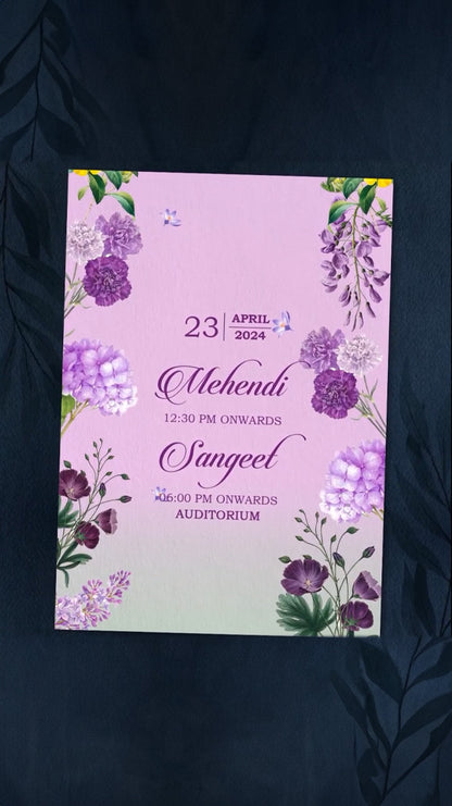 Butterfly Blossoms: A Floral Wedding Invitation