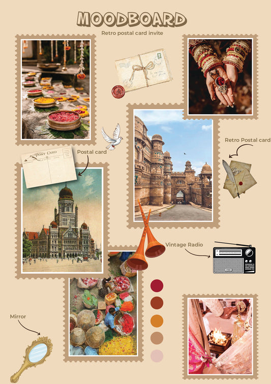 Retro themed save the date